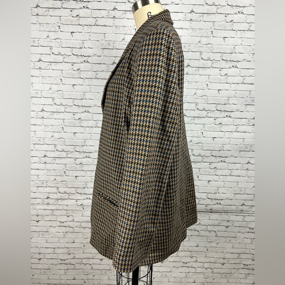 SAG HARBOR | 40% wool houndstooth blazer with shoulder pads size 16 - Picture 3 of 12